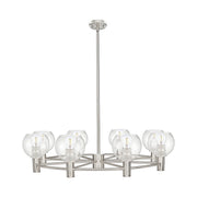 Innovations CP 8Lt 36" Athens Stem Chandelier, SN/Seed - 434-8CR-SN-G124-6
