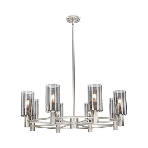 Innovations Crown Point 8Lt 32" Stem Chandelier/7" SN/SM - 434-8CR-SN-G434-7SM