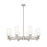 Innovations CP 8Lt 32" Stem Chandelier/7" SN/White - 434-8CR-SN-G434-7WH