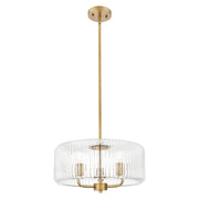 Innovations Windsor 3Lt 16" Stem Pendant, BB/Clear - 436-3S-BB-G436-16CL
