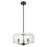 Innovations Windsor 3Lt 16" Stem Pendant, Black/Clear - 436-3S-BK-G436-16CL