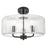 Innovations Windsor 3Lt 16" Stem Pendant, Black/Clear
