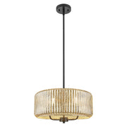 Innovations Windsor 3Lt 16" Stem Pendant, Black/Mercury - 436-3S-BK-G436-16ME