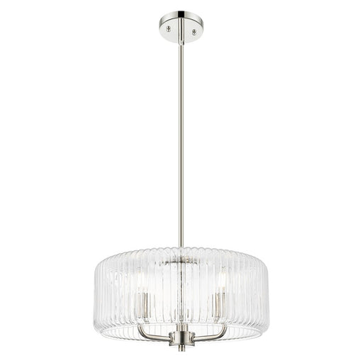 Innovations Windsor 3Lt 16" Stem Pendant, PN/Clear - 436-3S-PN-G436-16CL