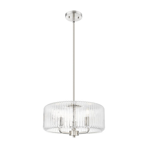 Innovations Windsor 3Lt 16" Stem Pendant, SN/Clear - 436-3S-SN-G436-16CL