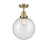 Innovations Caden Beacon 10" Flush Mount, AB/Seedy - 447-1C-AB-G204-10-LED