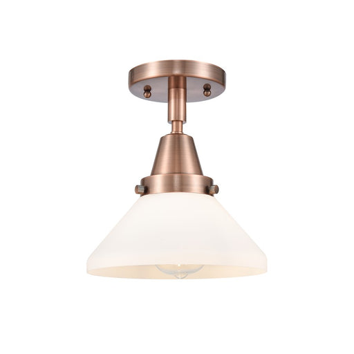 Innovations Caden 1 Light Flush Mount, Copper/Matte White - 447-1C-AC-G4471