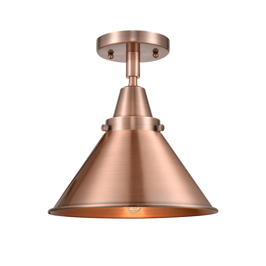 Innovations Briarcliff 1 Light Flush Mount, Antique Copper - 447-1C-AC-M10-AC