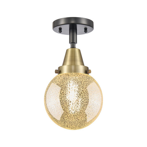 Innovations Caden Beacon 1Lt 6" Flush, Black Brass/Mercury - 447-1C-BAB-G208-6