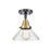 Innovations Caden 1 Light Flush Mount, Black Brass/Seedy - 447-1C-BAB-G4474