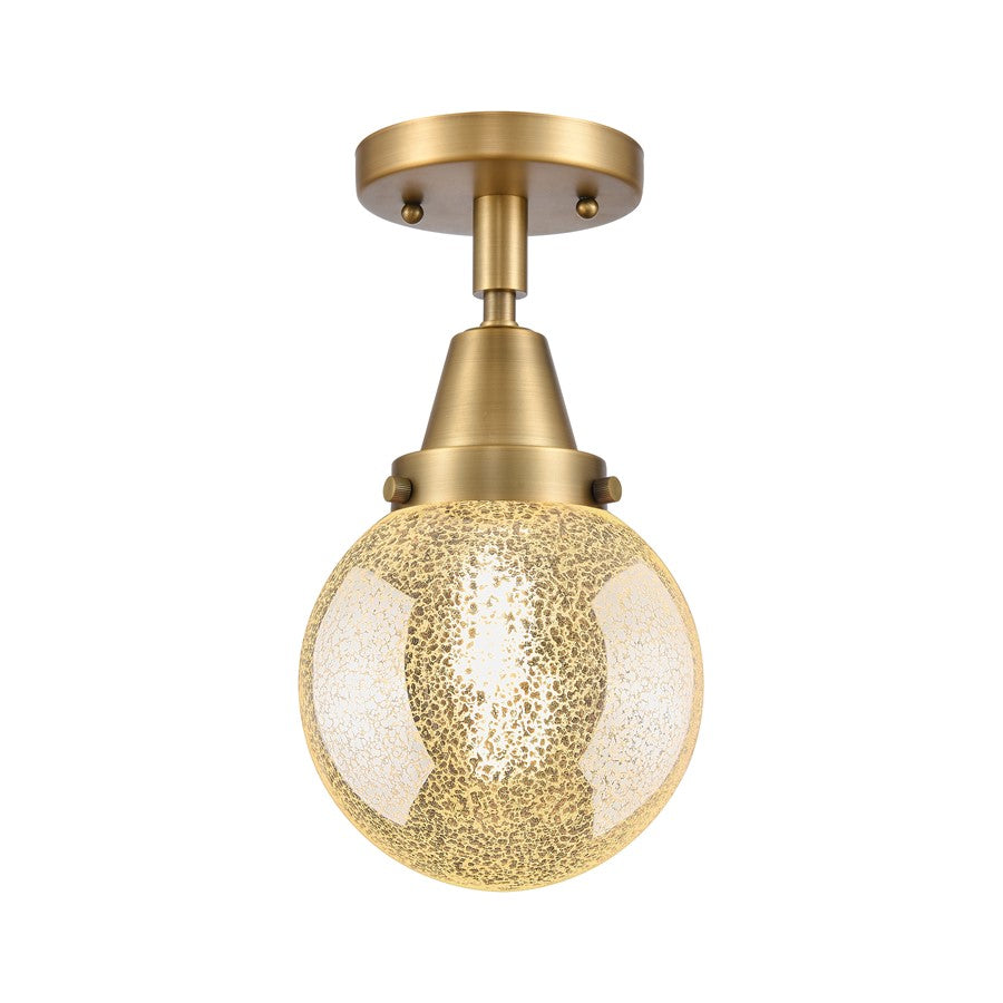 Innovations Caden Beacon 1Lt 6" Flush, Brushed Brass/Mercury - 447-1C-BB-G208-6