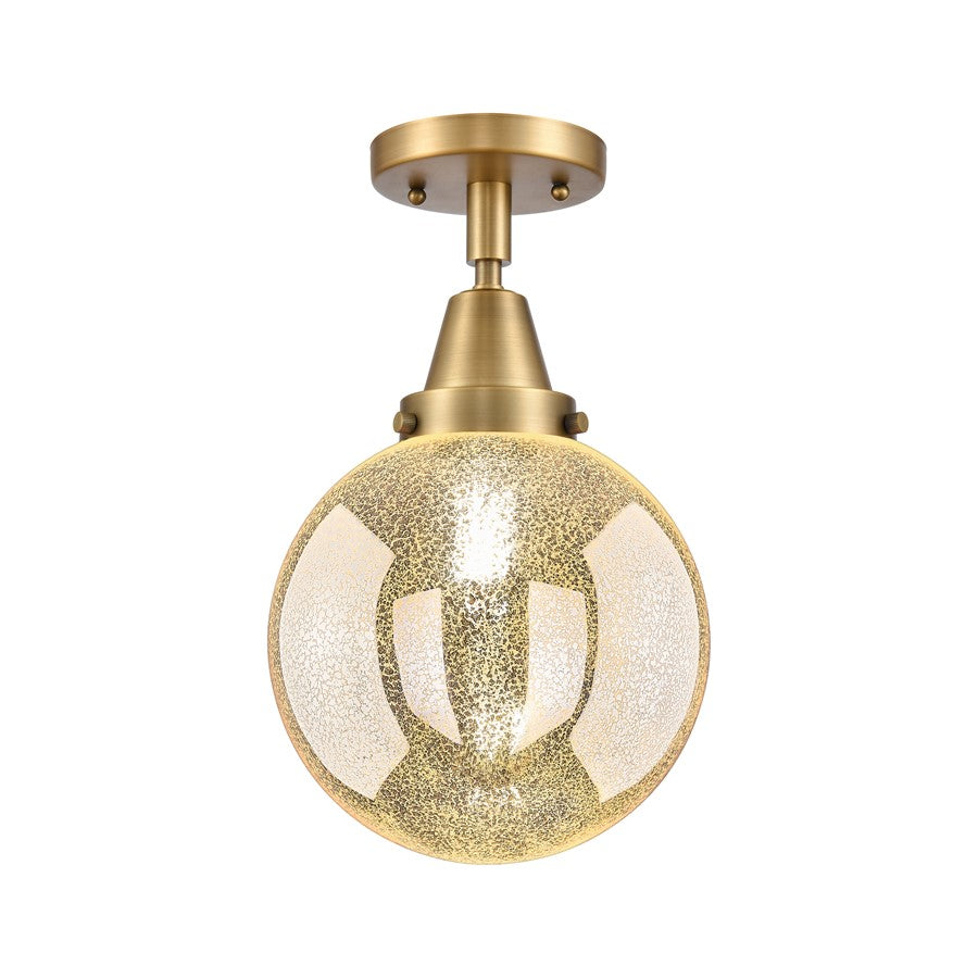 Innovations Caden Beacon 1Lt 8" Flush, Brushed Brass/Mercury - 447-1C-BB-G208-8