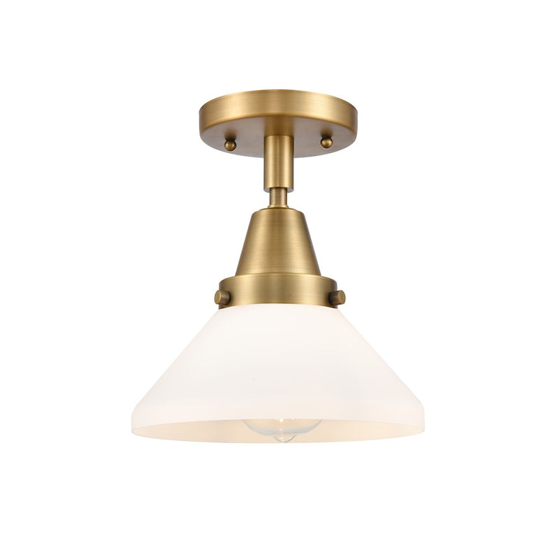 Innovations Caden 1 Light Flush Mount, BB/Matte White - 447-1C-BB-G4471