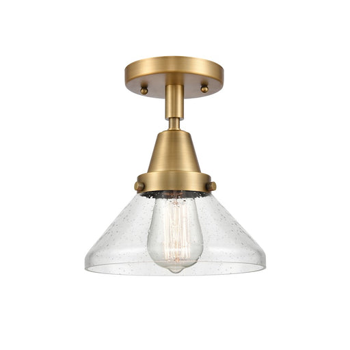 Innovations Caden 1 Light Flush Mount, Brushed Brass/Seedy - 447-1C-BB-G4474