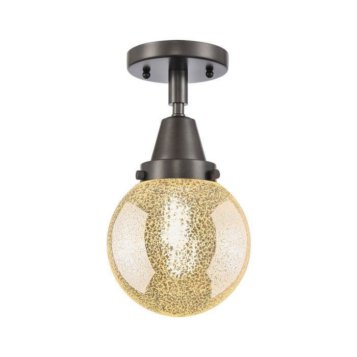 Innovations Caden Beacon 1Lt 6" Flush, Oiled Bronze/Mercury - 447-1C-OB-G208-6