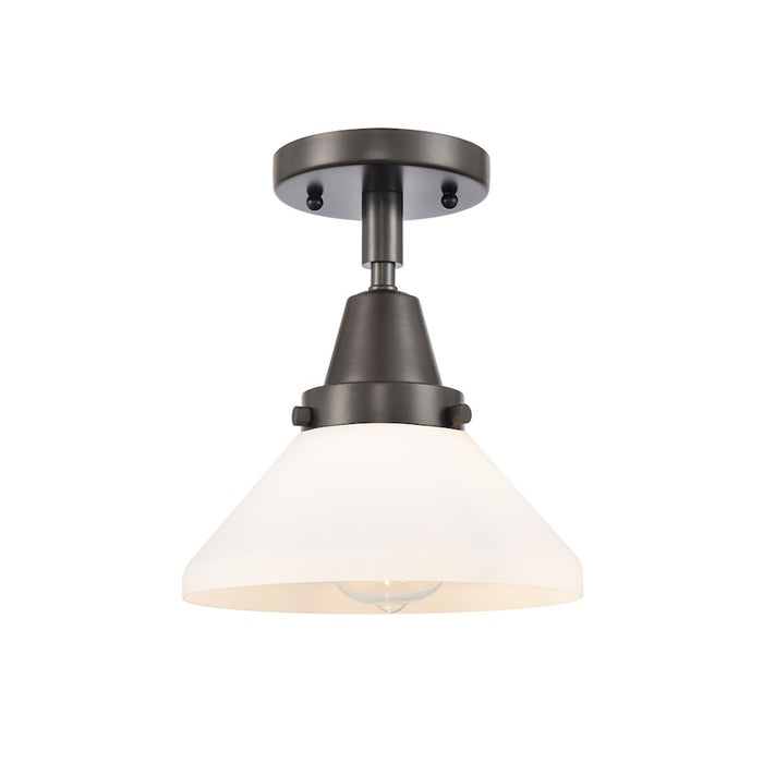 Innovations Caden 1 Light Flush Mount, Bronze/Matte White - 447-1C-OB-G4471