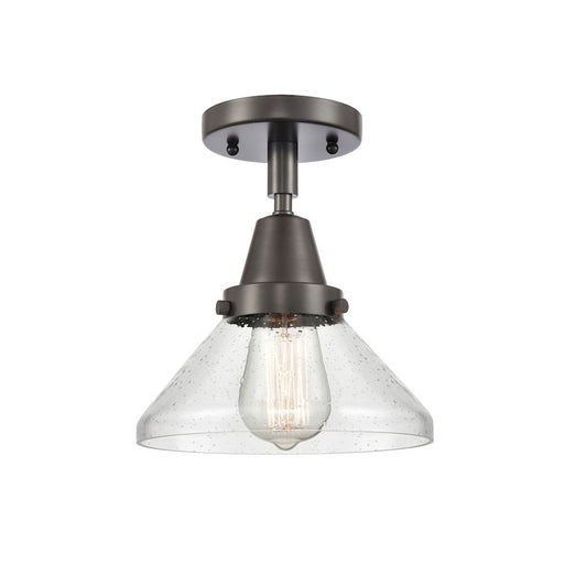 Innovations Caden 1 Light Flush Mount, Oil Rubbed Bronze/Seedy - 447-1C-OB-G4474