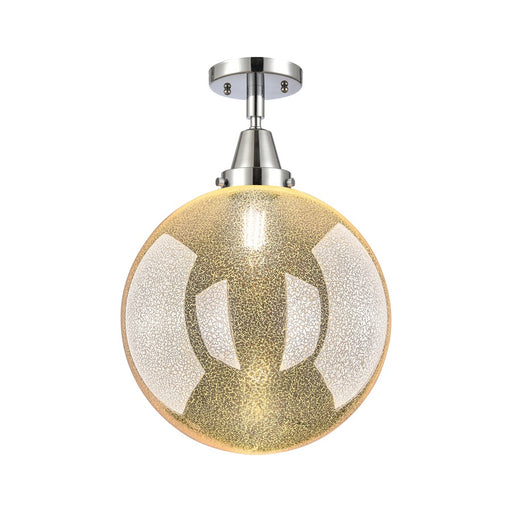 Innovations Caden Beacon 1Lt 12" Flush Mount, Chrome/Mercury - 447-1C-PC-G208-12