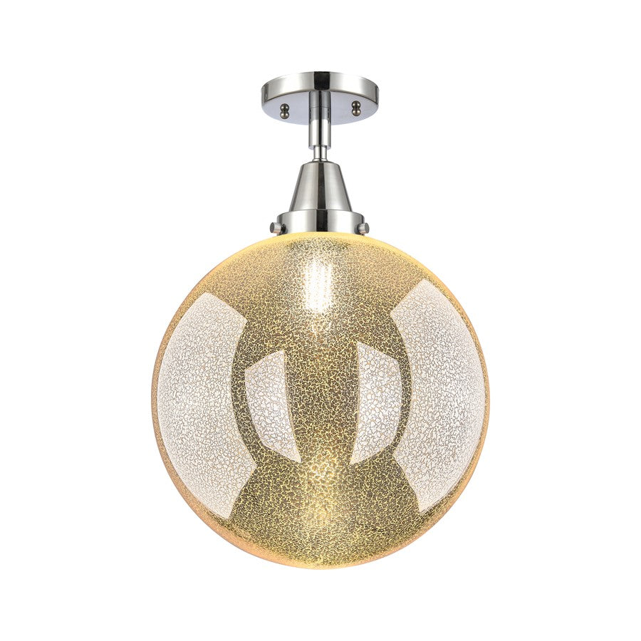 Innovations Caden Beacon 1Lt 12" Flush Mount, Chrome/Mercury - 447-1C-PC-G208-12