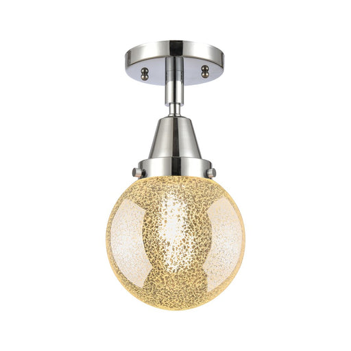 Innovations Caden Beacon 1Lt 6" Flush Mount, Chrome/Mercury - 447-1C-PC-G208-6