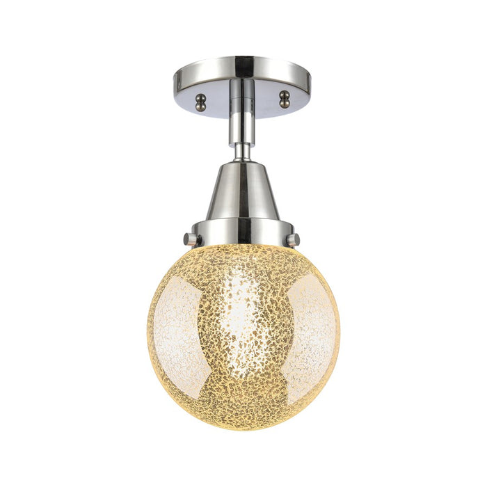 Innovations Caden Beacon 1Lt 6" Flush Mount, Chrome/Mercury - 447-1C-PC-G208-6