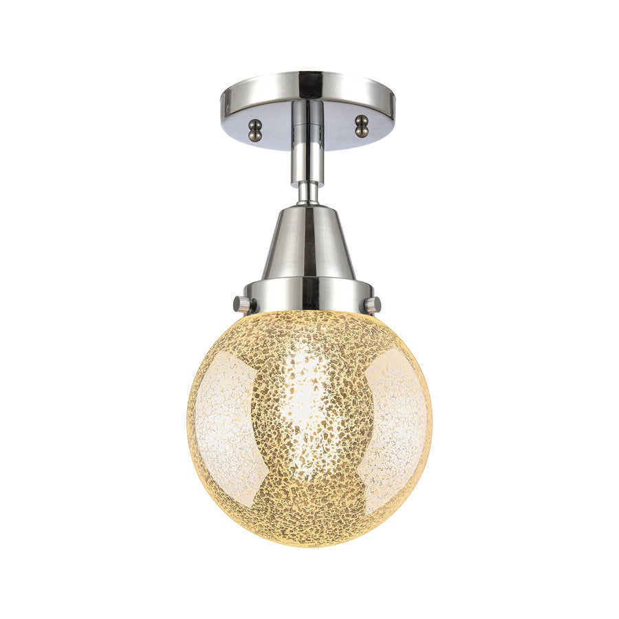 Innovations Caden Beacon 1Lt 6" Flush Mount, Chrome/Mercury - 447-1C-PC-G208-6