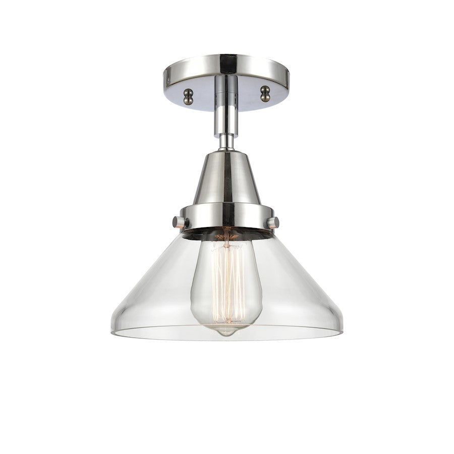 Innovations Caden 1 Light Flush Mount, Polished Chrome/Clear - 447-1C-PC-G4472