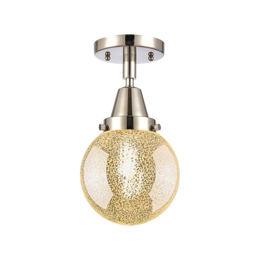 Innovations Caden Beacon 1Lt 6" Flush, PN/Mercury - 447-1C-PN-G208-6