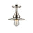 Innovations Railroad 1 Light Flush Mount, Polished Nickel - 447-1C-PN-M1