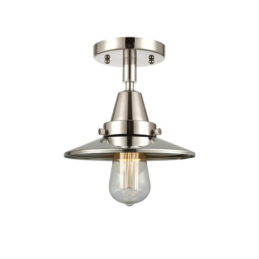 Innovations Railroad 1 Light Flush Mount, Polished Nickel - 447-1C-PN-M1