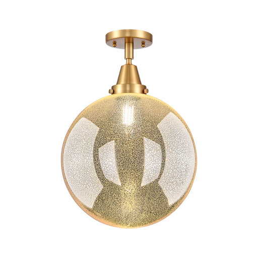 Innovations Caden Beacon 1Lt 12" Flush Mount, Gold/Mercury - 447-1C-SG-G208-12