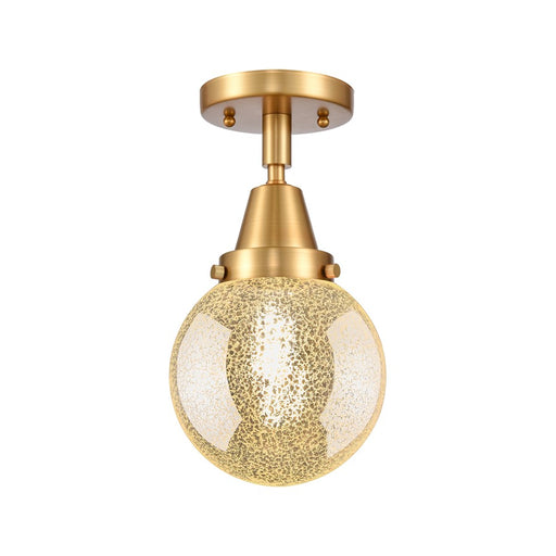 Innovations Caden Beacon 1Lt 6" Flush Mount, Gold/Mercury - 447-1C-SG-G208-6