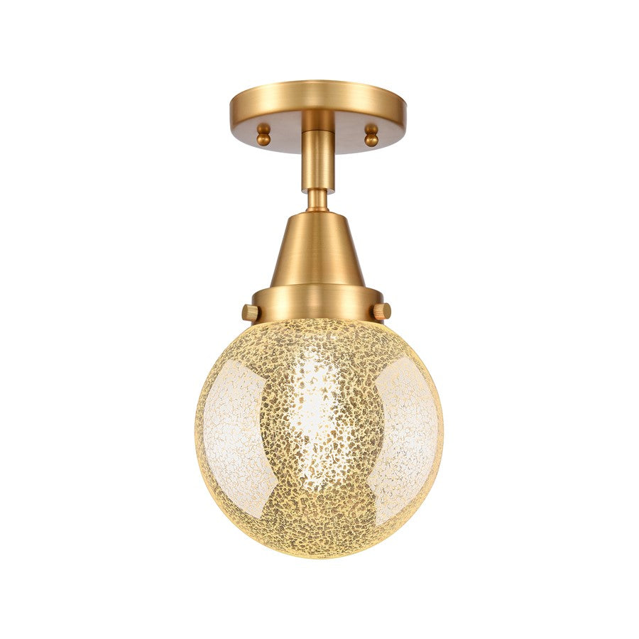 Innovations Caden Beacon 1Lt 6" Flush Mount, Gold/Mercury - 447-1C-SG-G208-6
