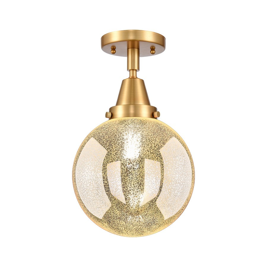 Innovations Caden Beacon 1Lt 8" Flush Mount, Gold/Mercury - 447-1C-SG-G208-8