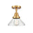 Innovations Caden 1 Light Flush Mount, Satin Gold/Seedy - 447-1C-SG-G4474