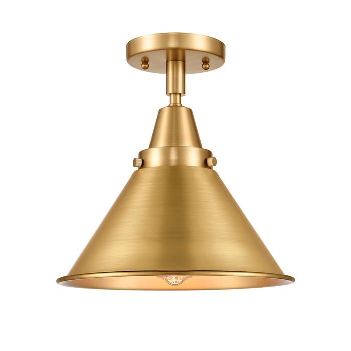 Innovations Briarcliff 1 Light Flush Mount, Satin Gold - 447-1C-SG-M10-SG