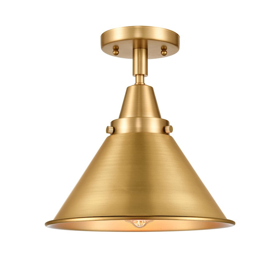 Innovations Briarcliff 1 Light Flush Mount, Satin Gold - 447-1C-SG-M10-SG