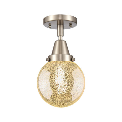 Innovations Caden Beacon 1Lt 6" Flush, Satin Nickel/Mercury - 447-1C-SN-G208-6