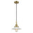 Innovations Caden 1Lt 9" Cord Mini Pendant, Antique Brass/White - 447-1P-AB-G1