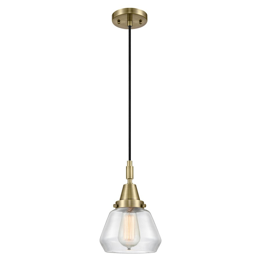 Innovations Caden Fulton 7" Cord Mini Pendant, AB/Clear