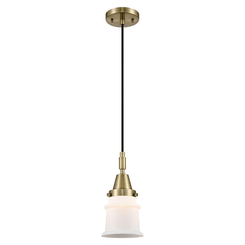 Innovations Caden Canton 5" Cord Mini Pendant, AB/White - 447-1P-AB-G181S