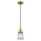 Innovations Caden Canton 5" Cord Mini Pendant, AB/Clear - 447-1P-AB-G182S