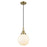 Innovations Caden Beacon 8" Cord Mini Pendant, AB/White - 447-1P-AB-G201-8
