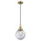 Innovations Caden Beacon 8" Cord Mini Pendant, AB/Clear - 447-1P-AB-G202-8