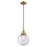 Innovations Caden Beacon 8" Cord Mini Pendant, AB/Seedy - 447-1P-AB-G204-8