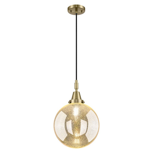 Innovations Caden Beacon 10" Cord Mini Pendant, AB/Merc - 447-1P-AB-G208-10
