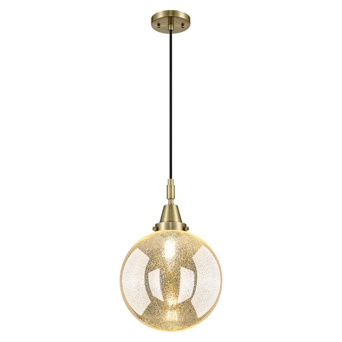 Innovations Caden Beacon 10" Cord Mini Pendant, AB/Merc - 447-1P-AB-G208-10