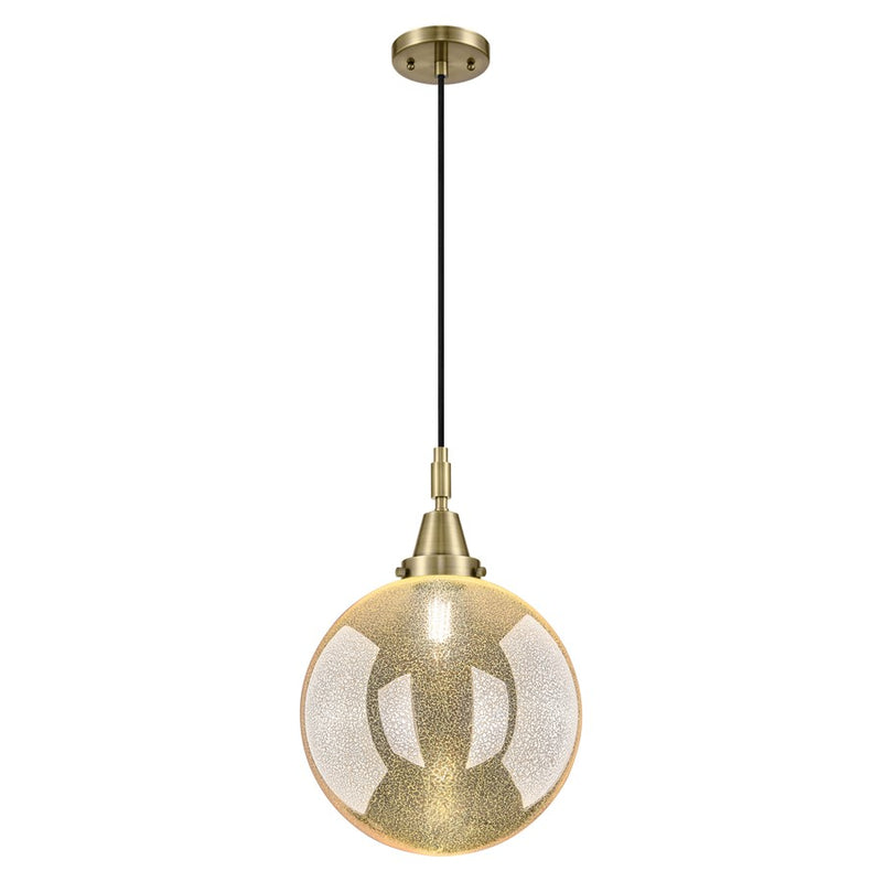 Innovations Caden Beacon 12" Cord Mini Pendant, AB/Merc - 447-1P-AB-G208-12