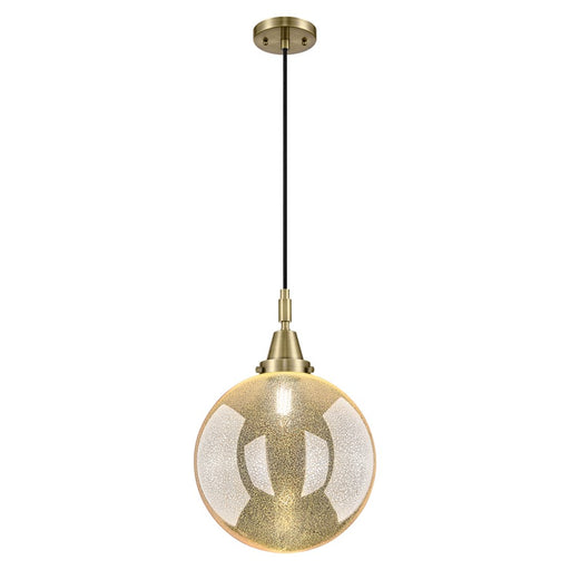 Innovations Caden Beacon 12" Cord Mini Pendant, AB/Merc - 447-1P-AB-G208-12
