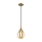 Innovations Caden Beacon 1Lt 6" Cord Mini Pendant, AB/Mercury - 447-1P-AB-G208-6